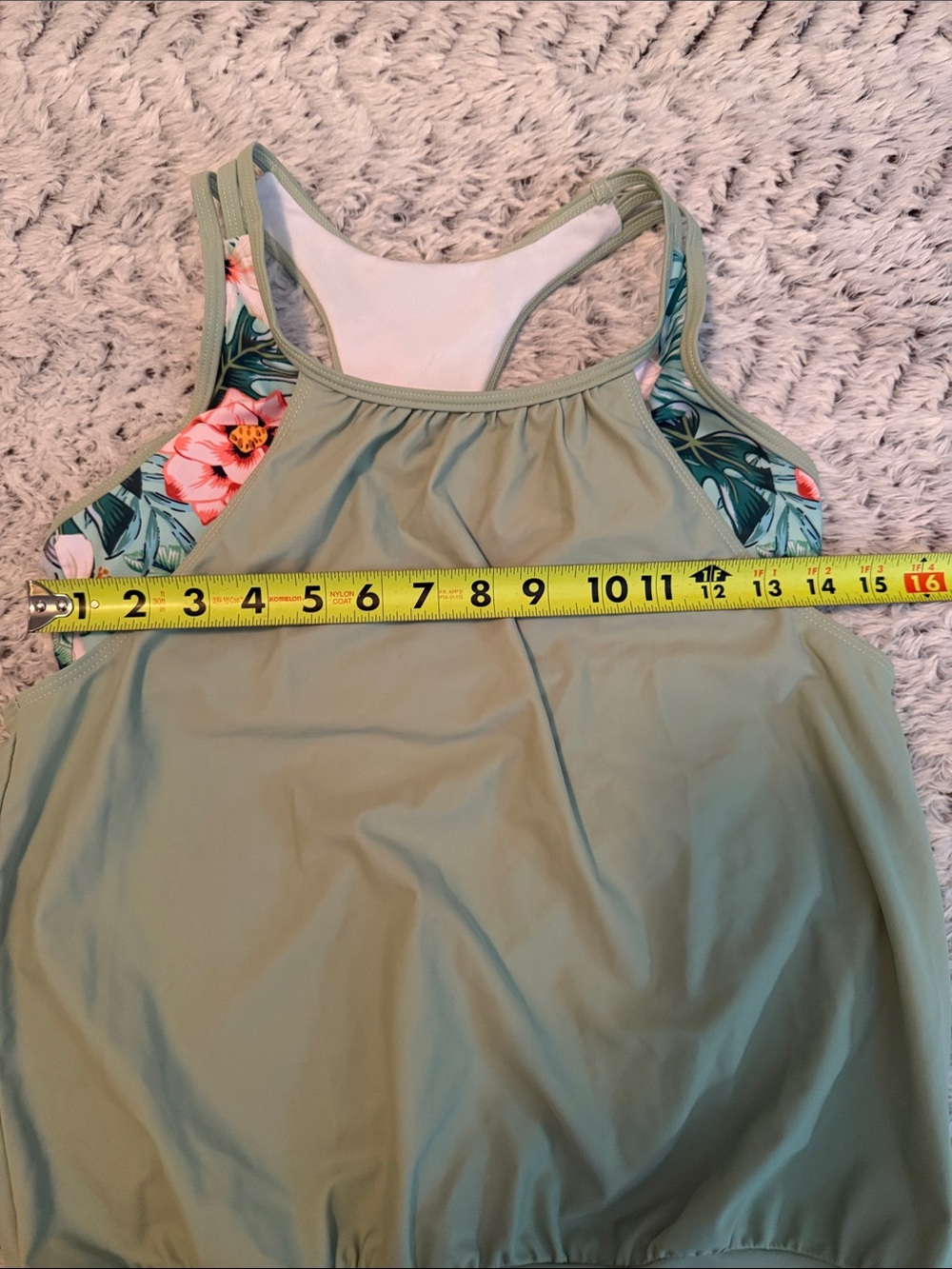 Tropical Sage & Floral Tankini Set Boy Shorts M NWOT Womens - Picture 2 of 11